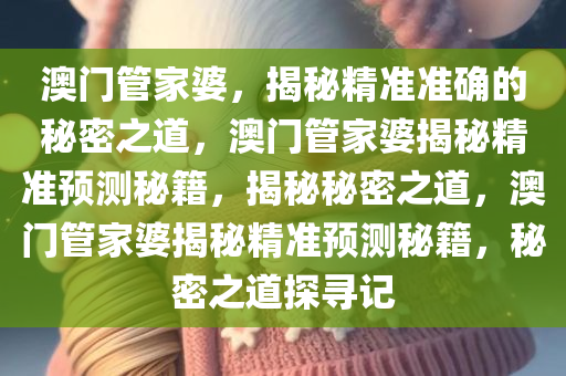 澳门管家婆精准预测释义解释落实之道